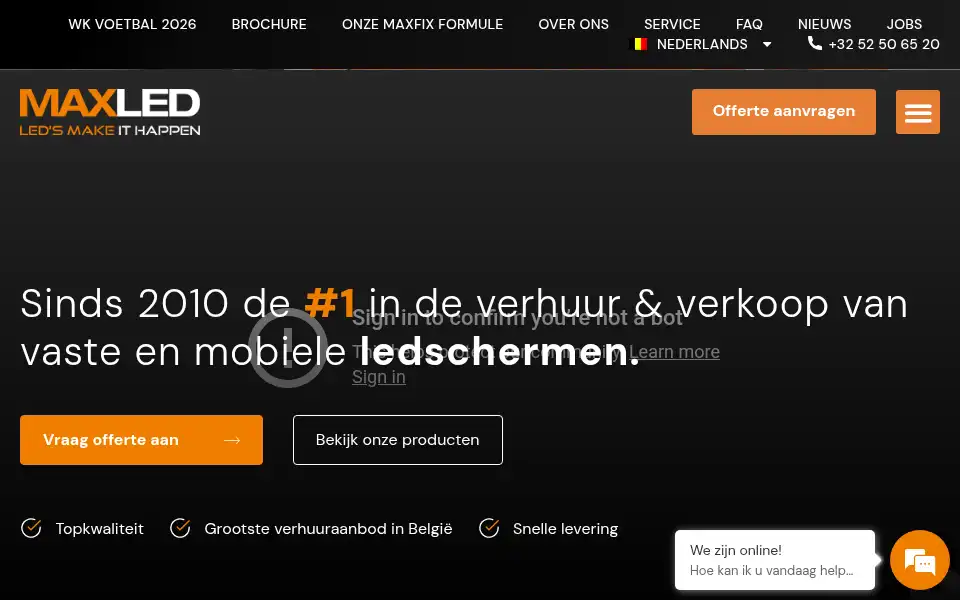 Screenshot of maxled.be