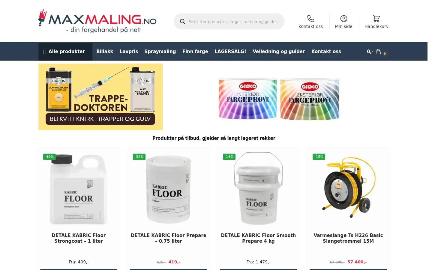 Screenshot of maxmaling.no