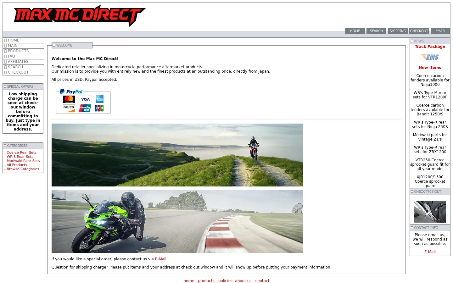 Screenshot of maxmcdirect.com