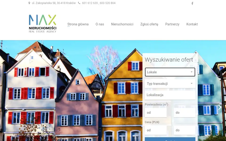 Screenshot of maxnieruchomosci.com
