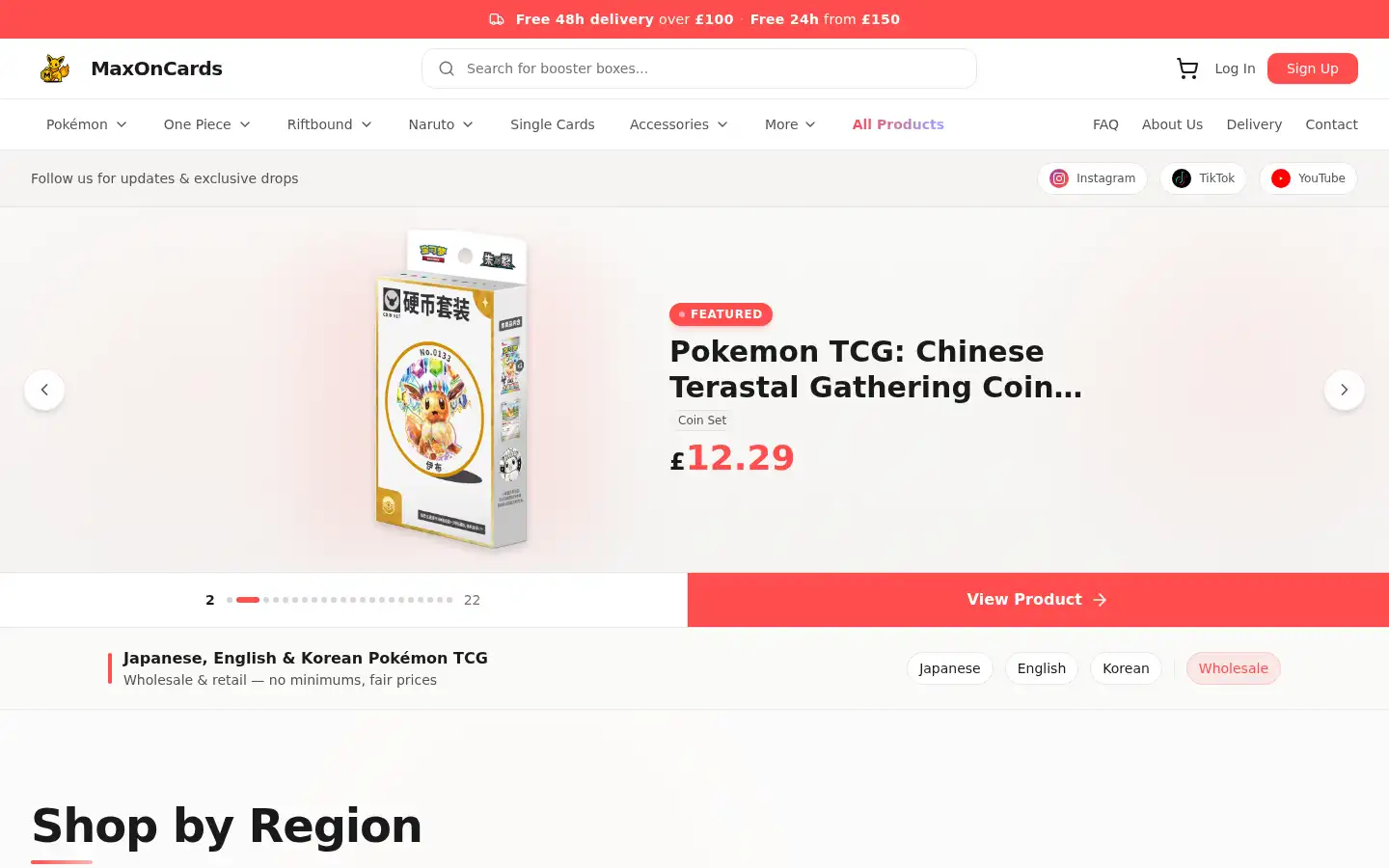 Screenshot of maxoncards.co.uk