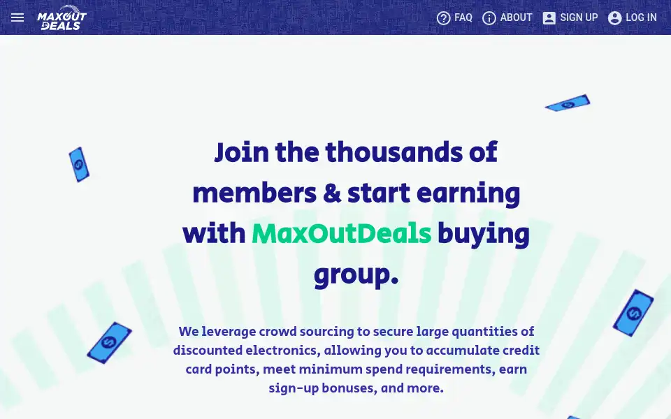 Screenshot of maxoutdeals.com