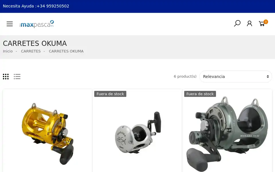 Screenshot of maxpesca.es