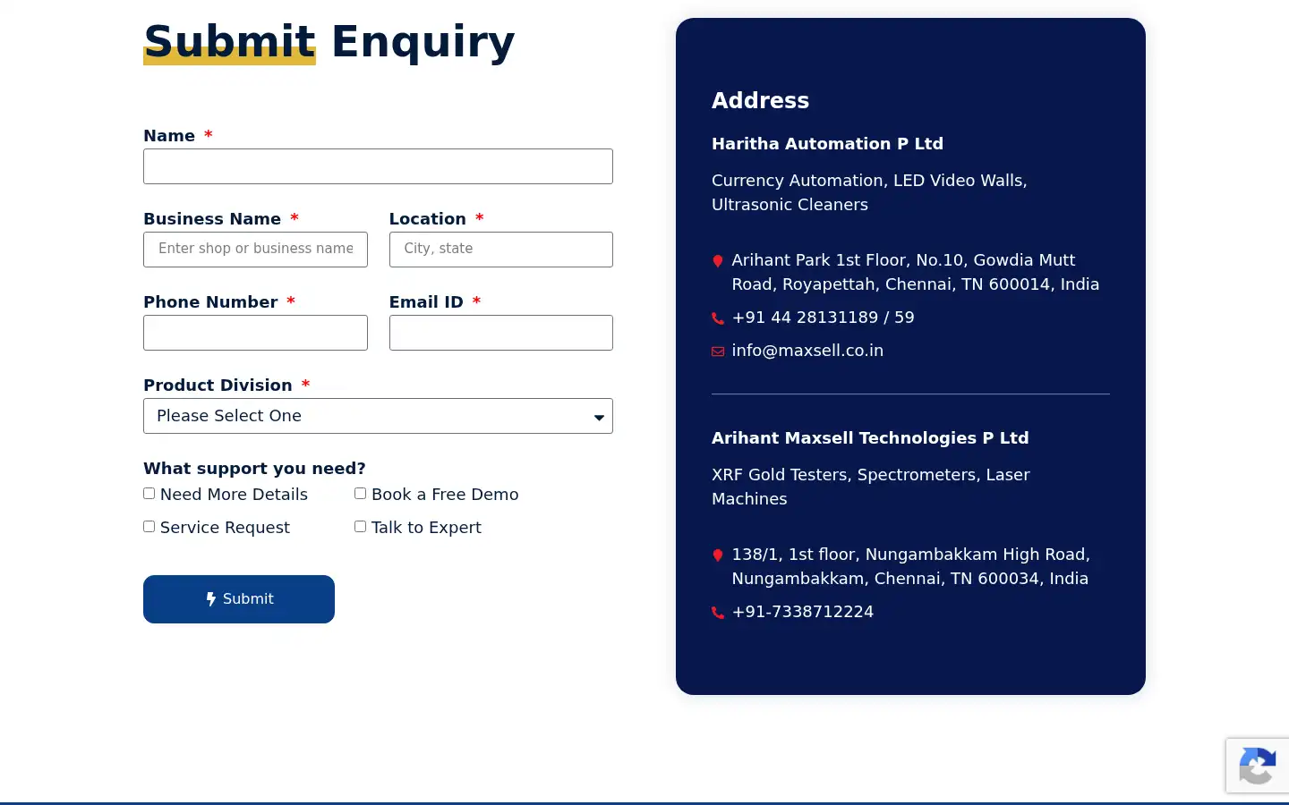 Screenshot of maxsell.co.in