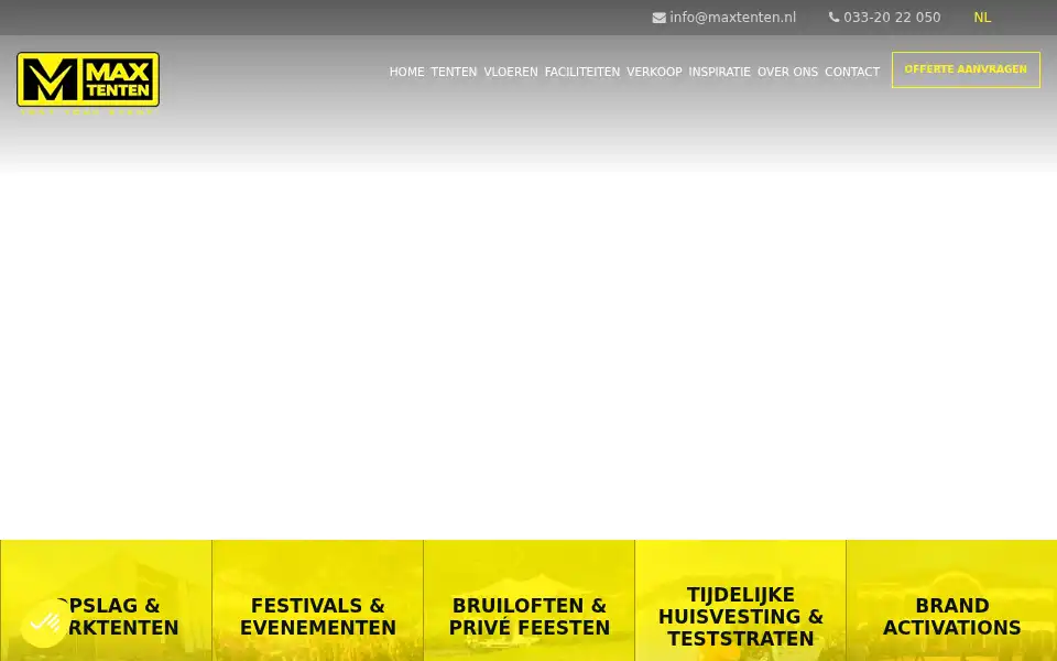 Screenshot of maxtenten.nl
