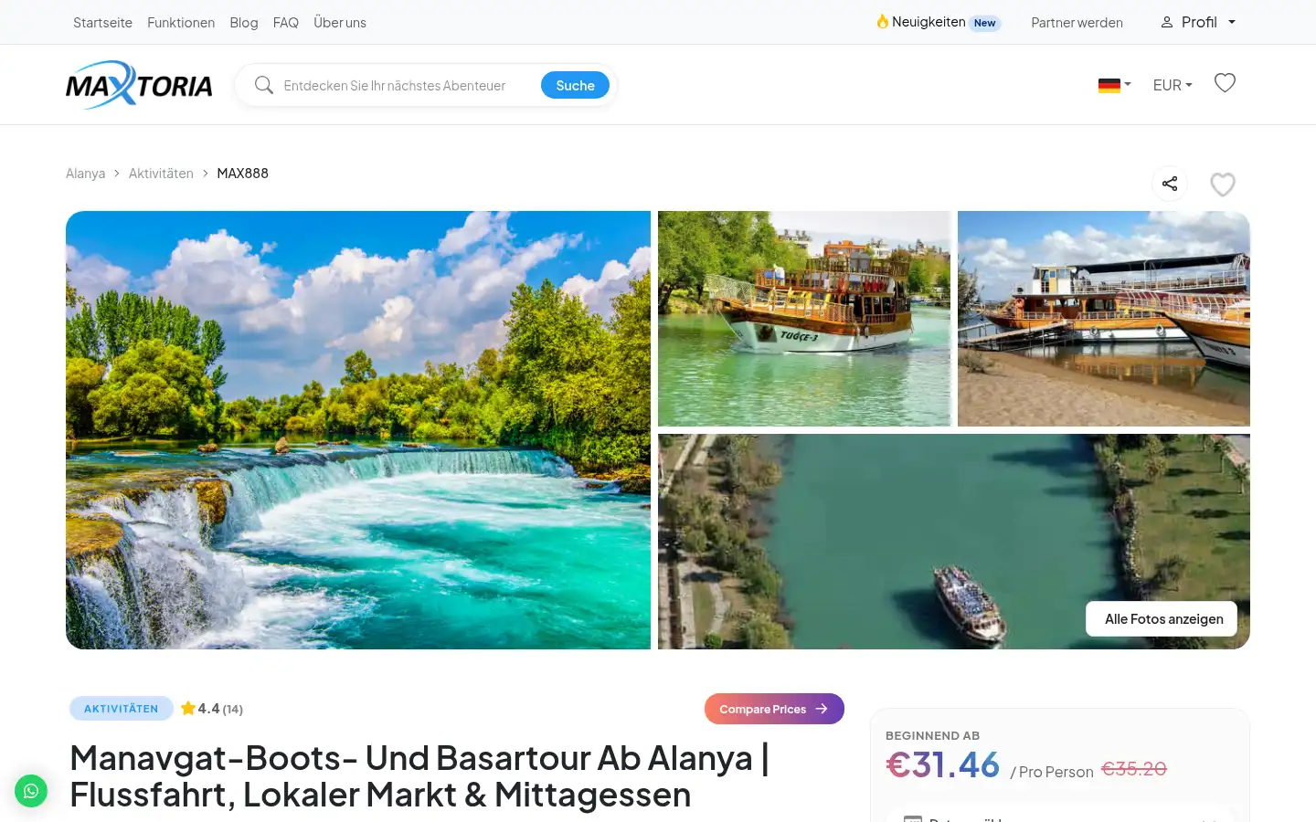 Screenshot of maxtoria.com