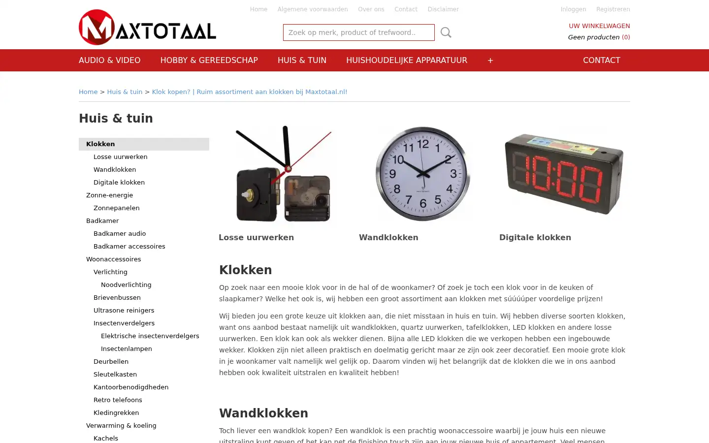 Screenshot of maxtotaal.nl