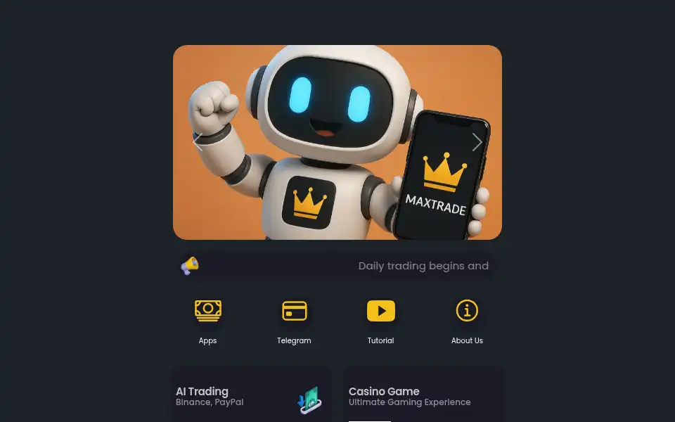 Screenshot of maxtradee.com