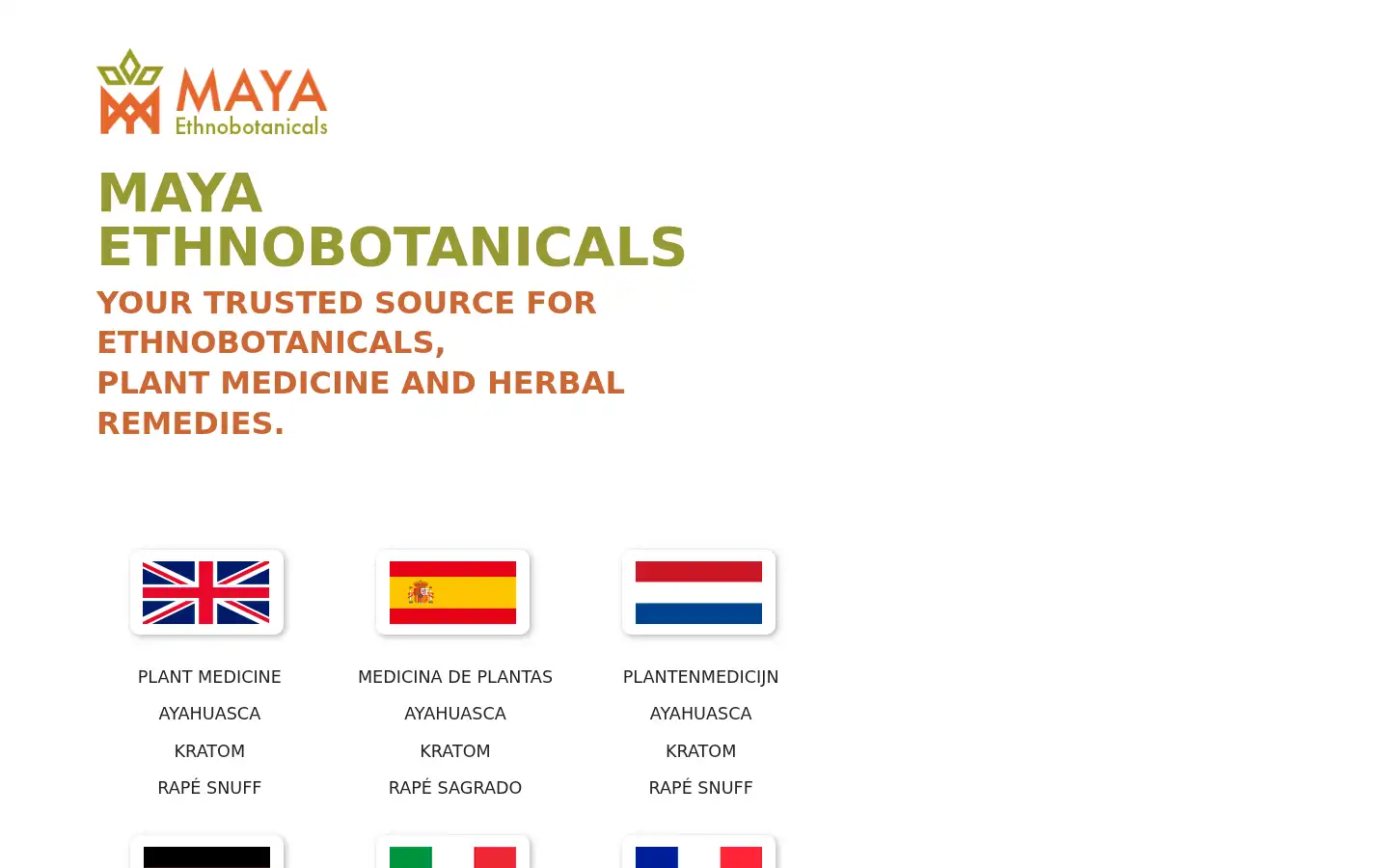 Screenshot of maya-ethnobotanicals.com