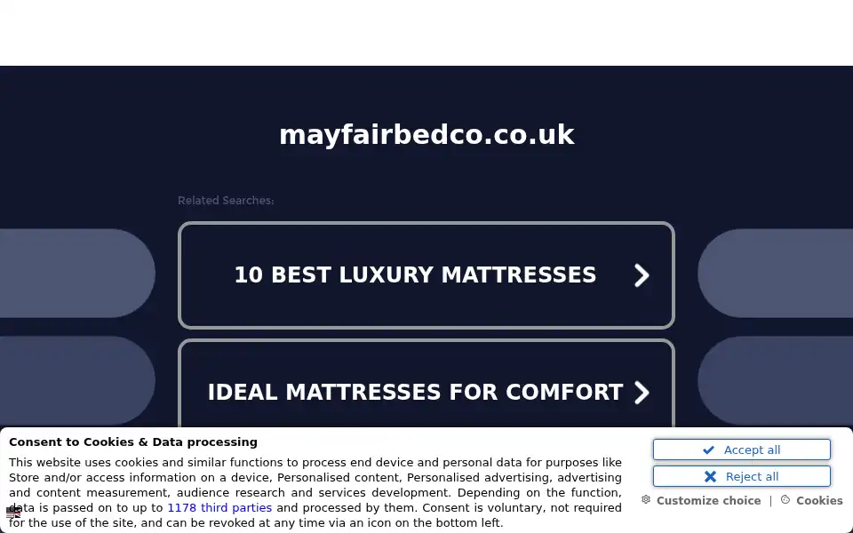 Screenshot of mayfairbedco.co.uk