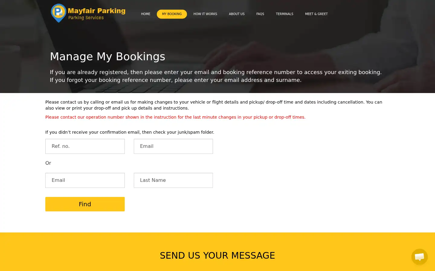 Screenshot of mayfairparking.co.uk