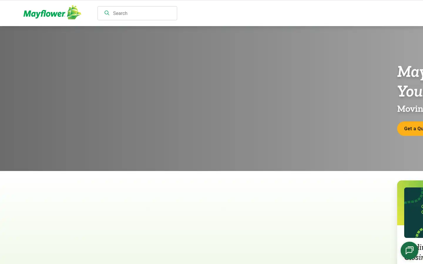 Screenshot of mayflower.com