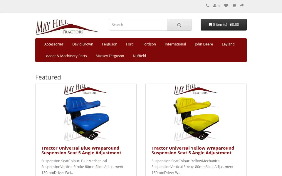 Screenshot of mayhilltractors.com