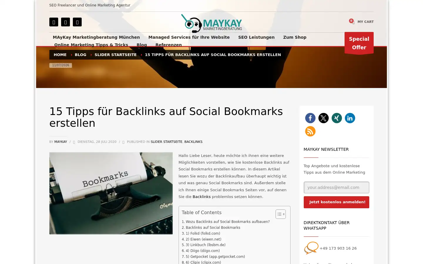 Screenshot of maykay.de