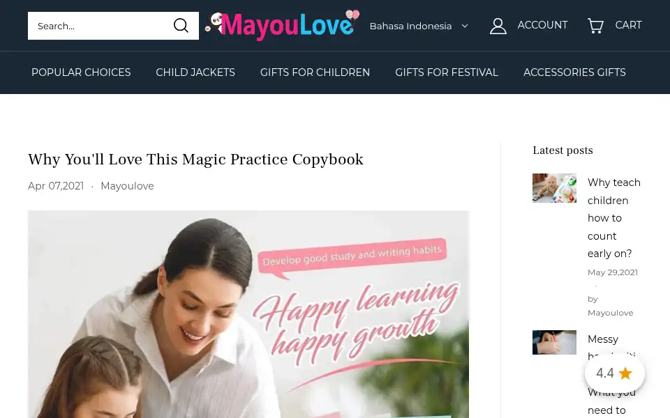 Screenshot of mayoulove.com