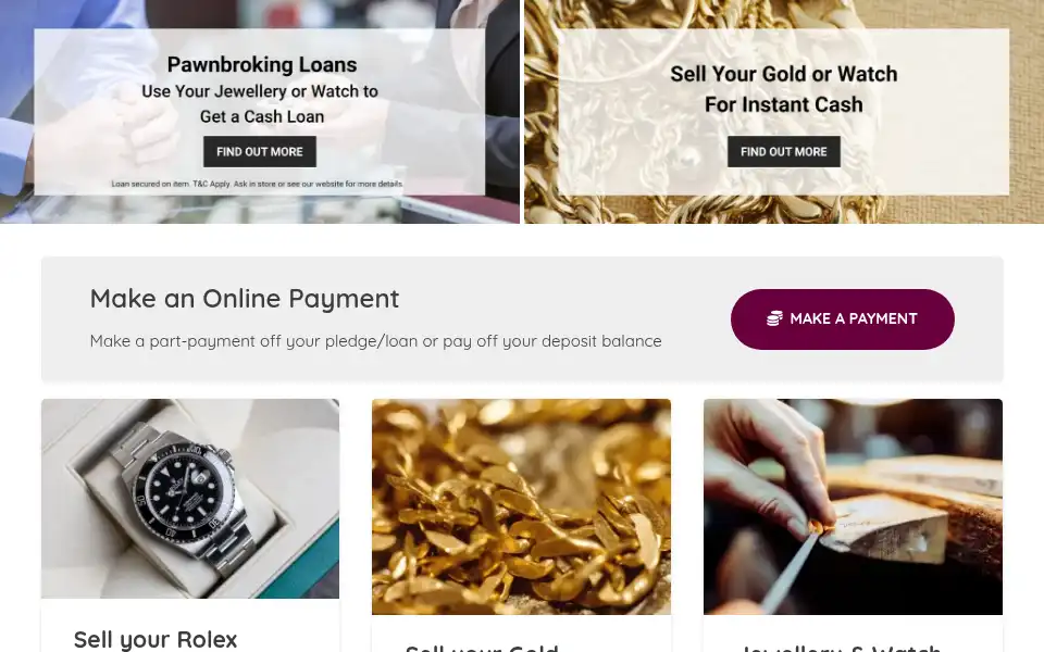 Screenshot of mayspawnbrokers.co.uk
