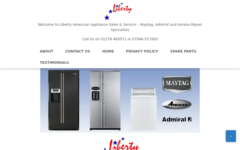 Screenshot of maytagrepairs.co.uk