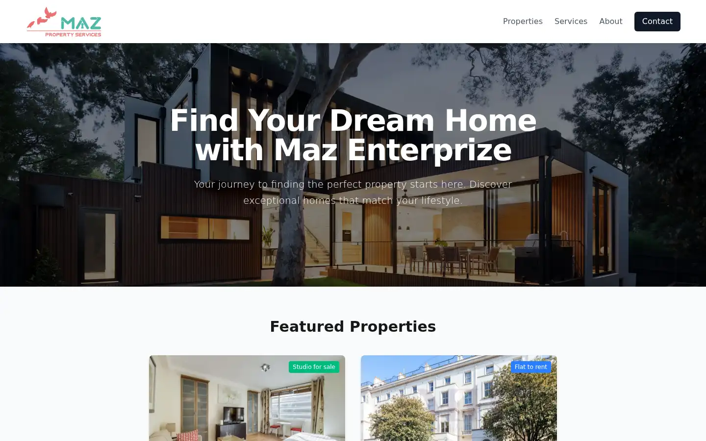 Screenshot of maz-enterprize.com