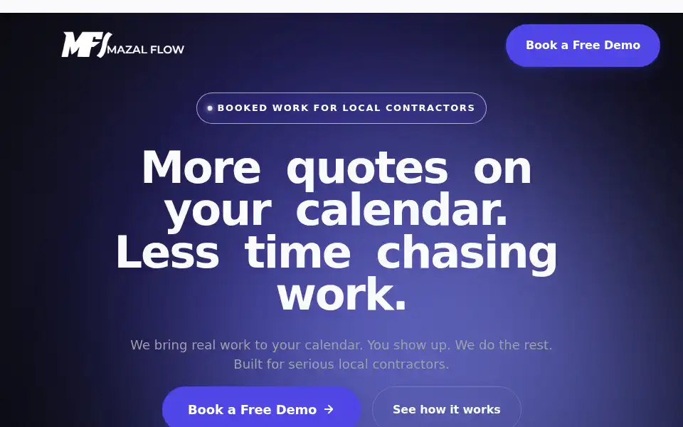 Screenshot of mazalflow.com