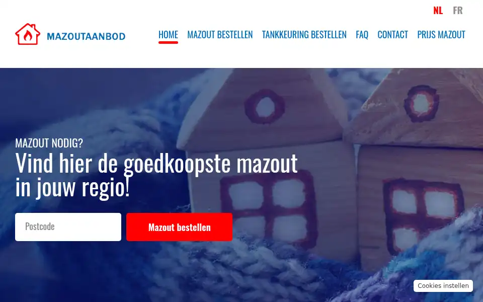 Screenshot of mazoutaanbod.be