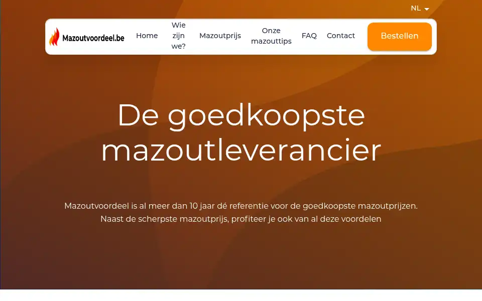 Screenshot of mazoutvoordeel.be