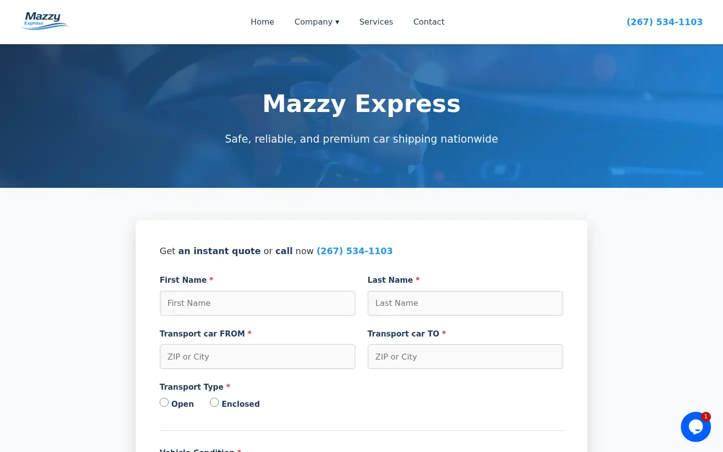 Screenshot of mazzyexpress.com