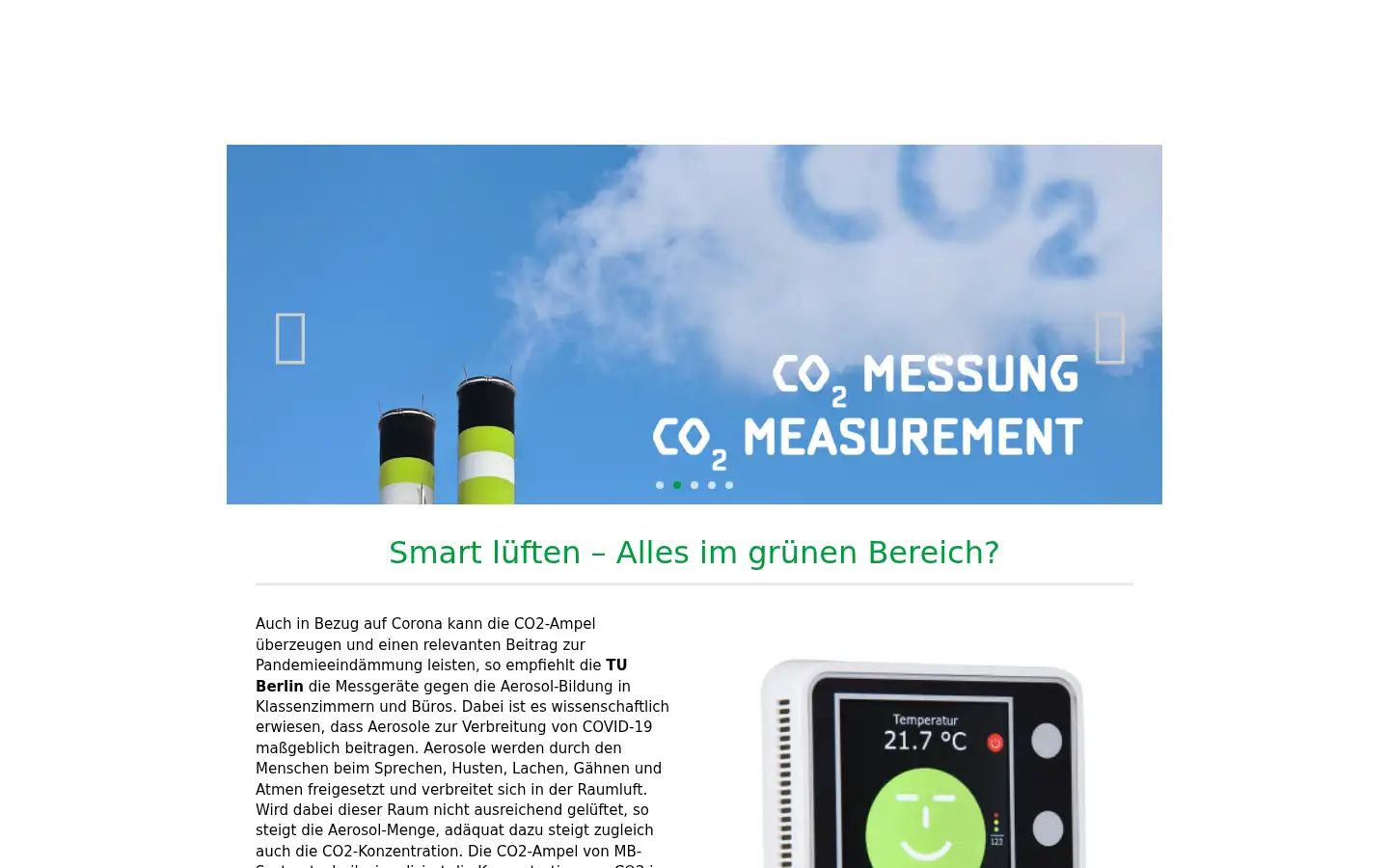 Screenshot of mb-systemtechnik.de