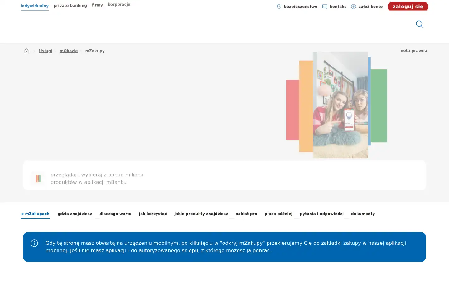 Screenshot of mbank.pl