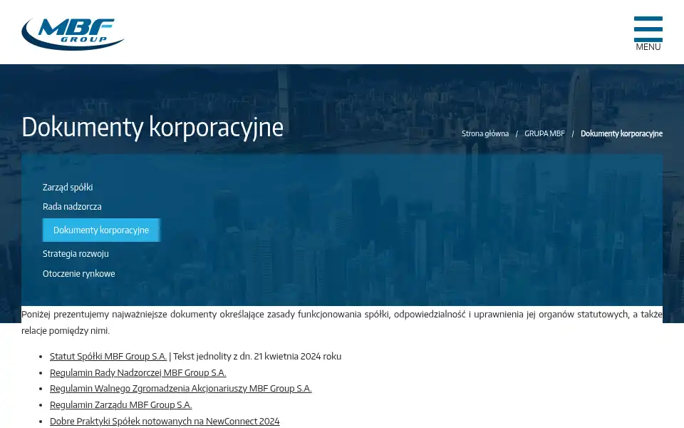 Screenshot of mbfgroup.pl