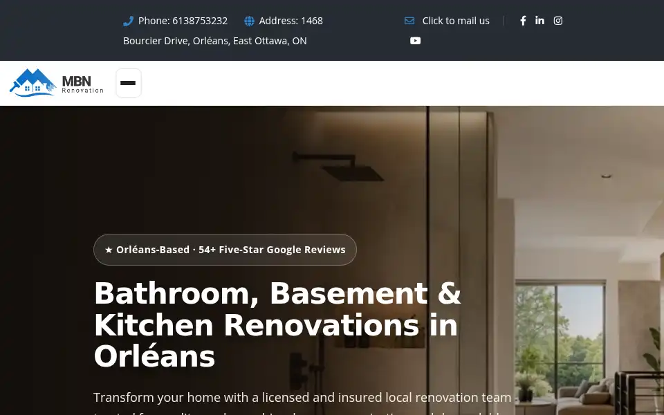 Screenshot of mbnrenovation.com