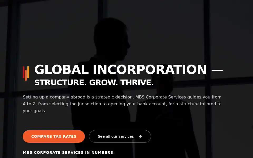 Screenshot of mbscorporateservices.com
