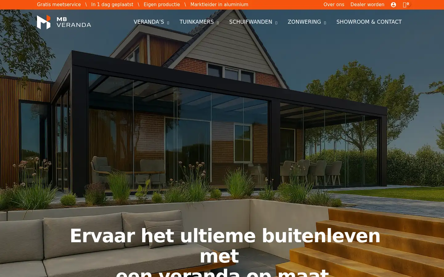 Screenshot of mbveranda.nl