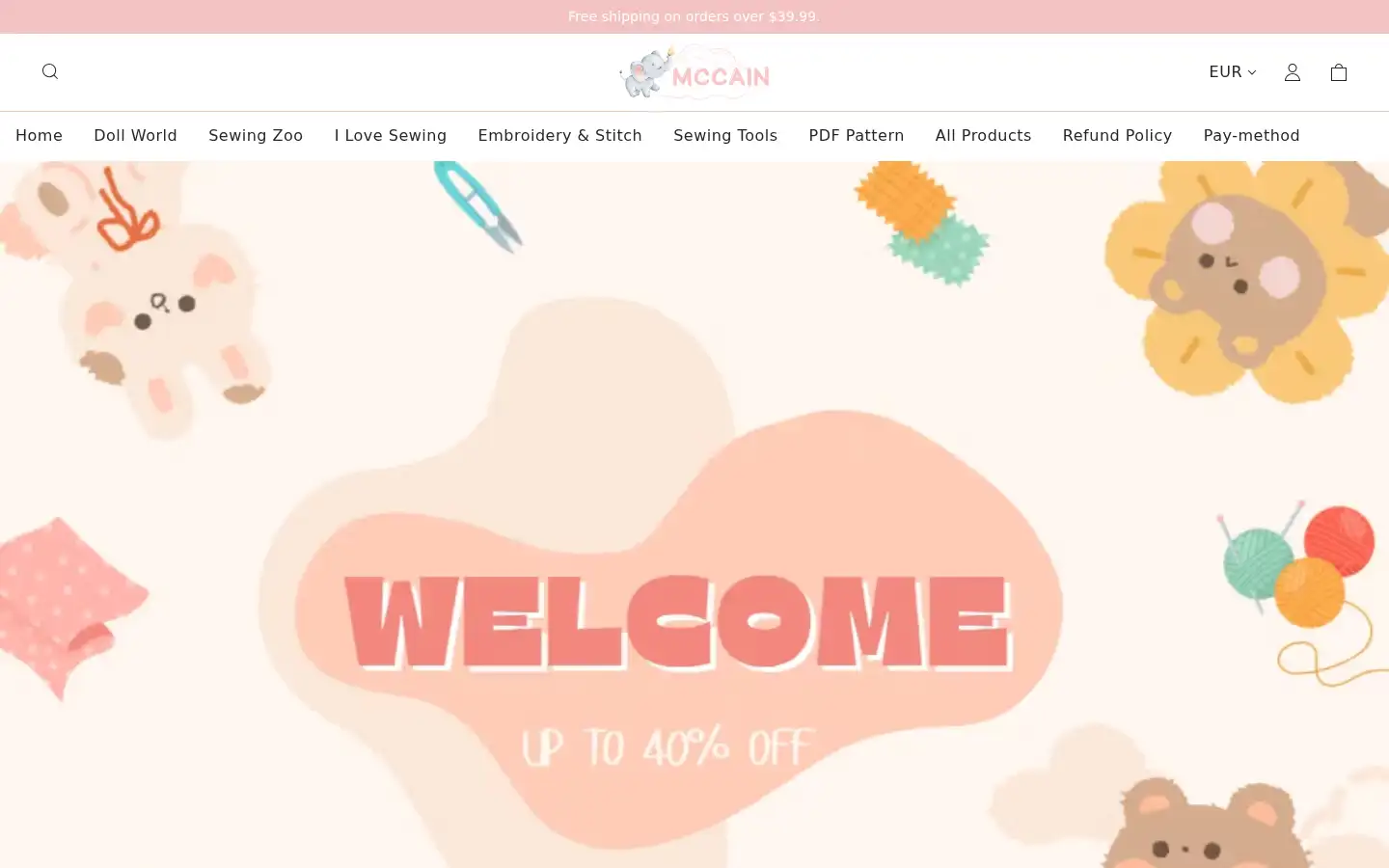 Screenshot of mccaintailor.com