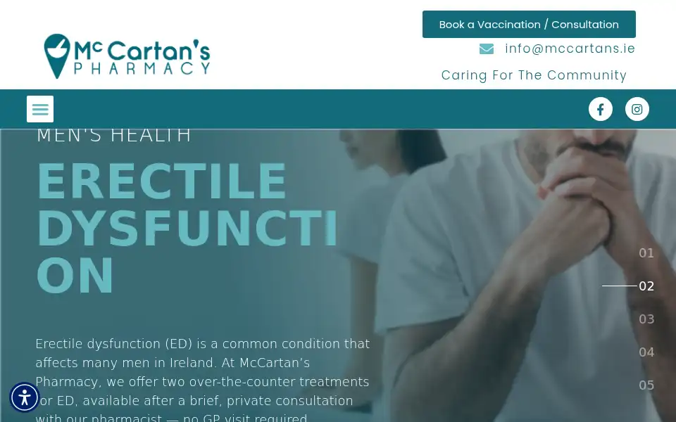 Screenshot of mccartans.ie