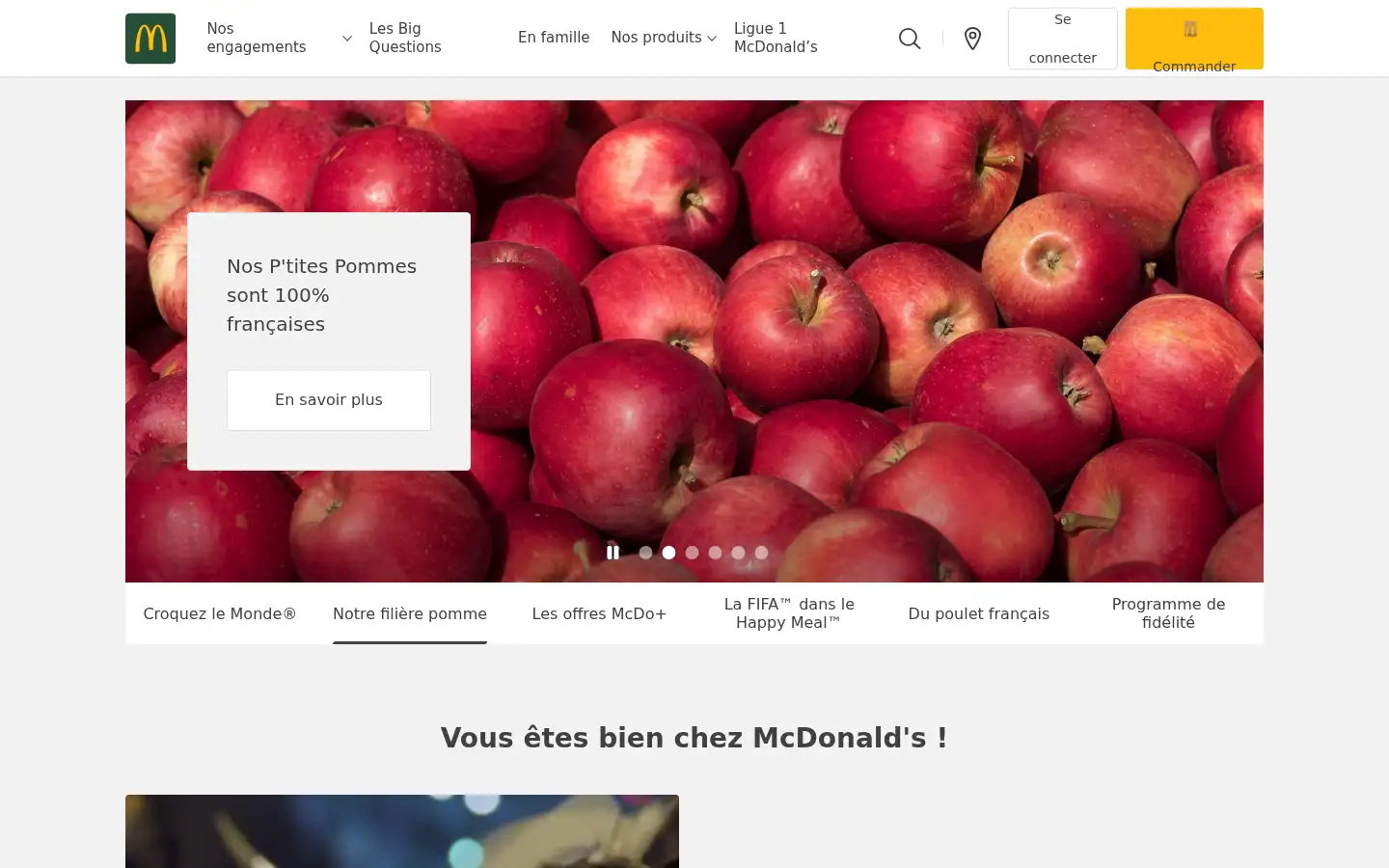 Screenshot of mcdonalds.fr