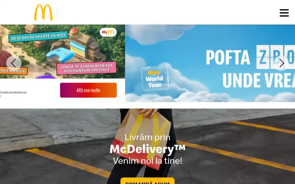 Screenshot of mcdonalds.ro
