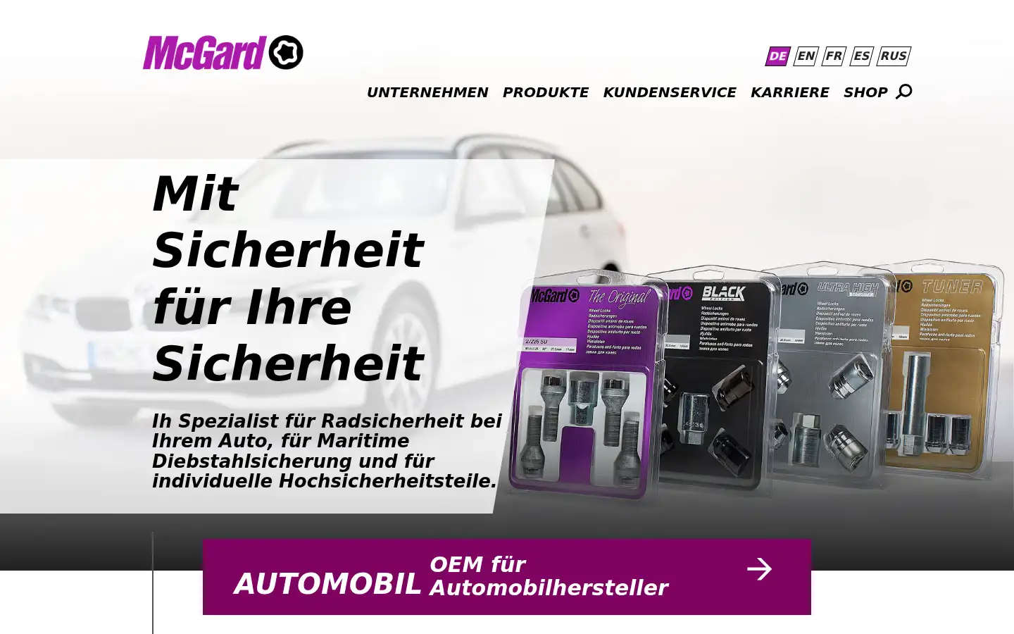 Screenshot of mcgard.de