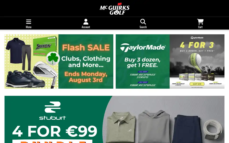 Screenshot of mcguirksgolf.com