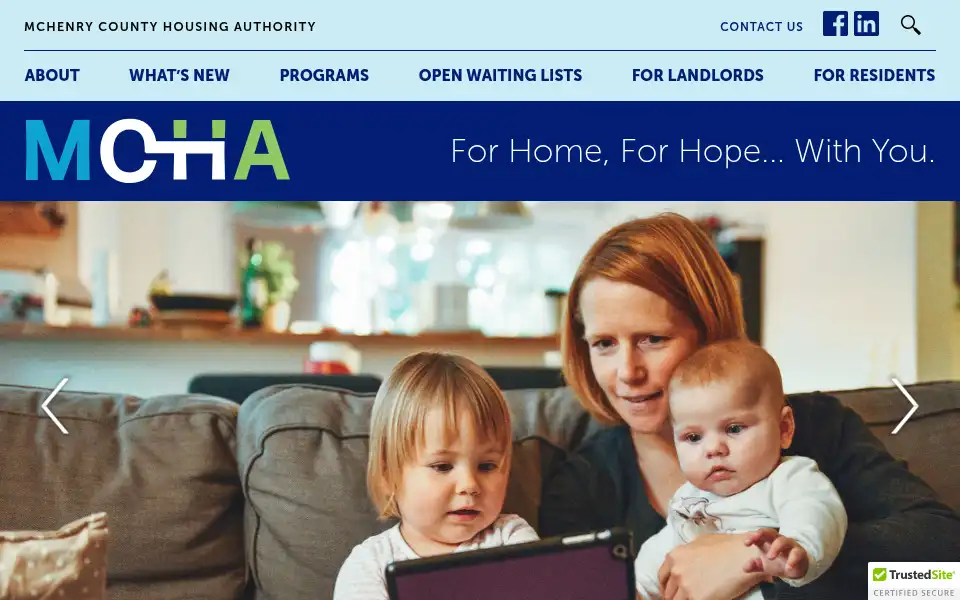 Screenshot of mchenrycountyhousing.org