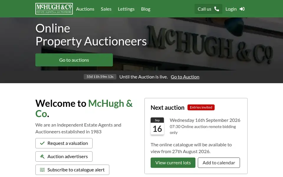 Screenshot of mchughandco.com