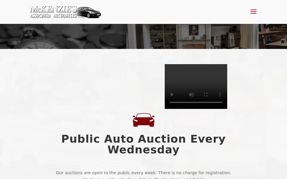 Screenshot of mckenziesauction.com