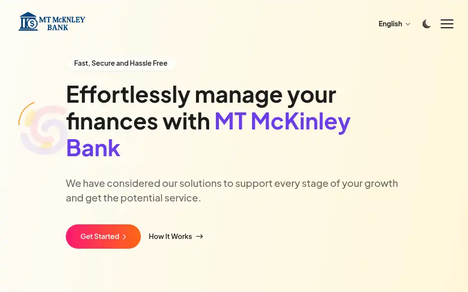 Screenshot of mckinleybk.com