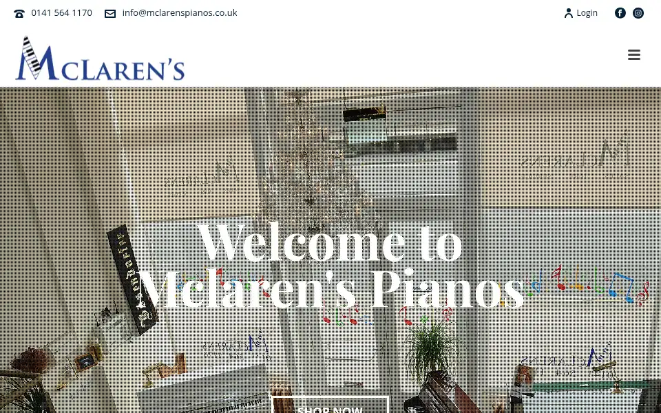 Screenshot of mclarenspianos.co.uk