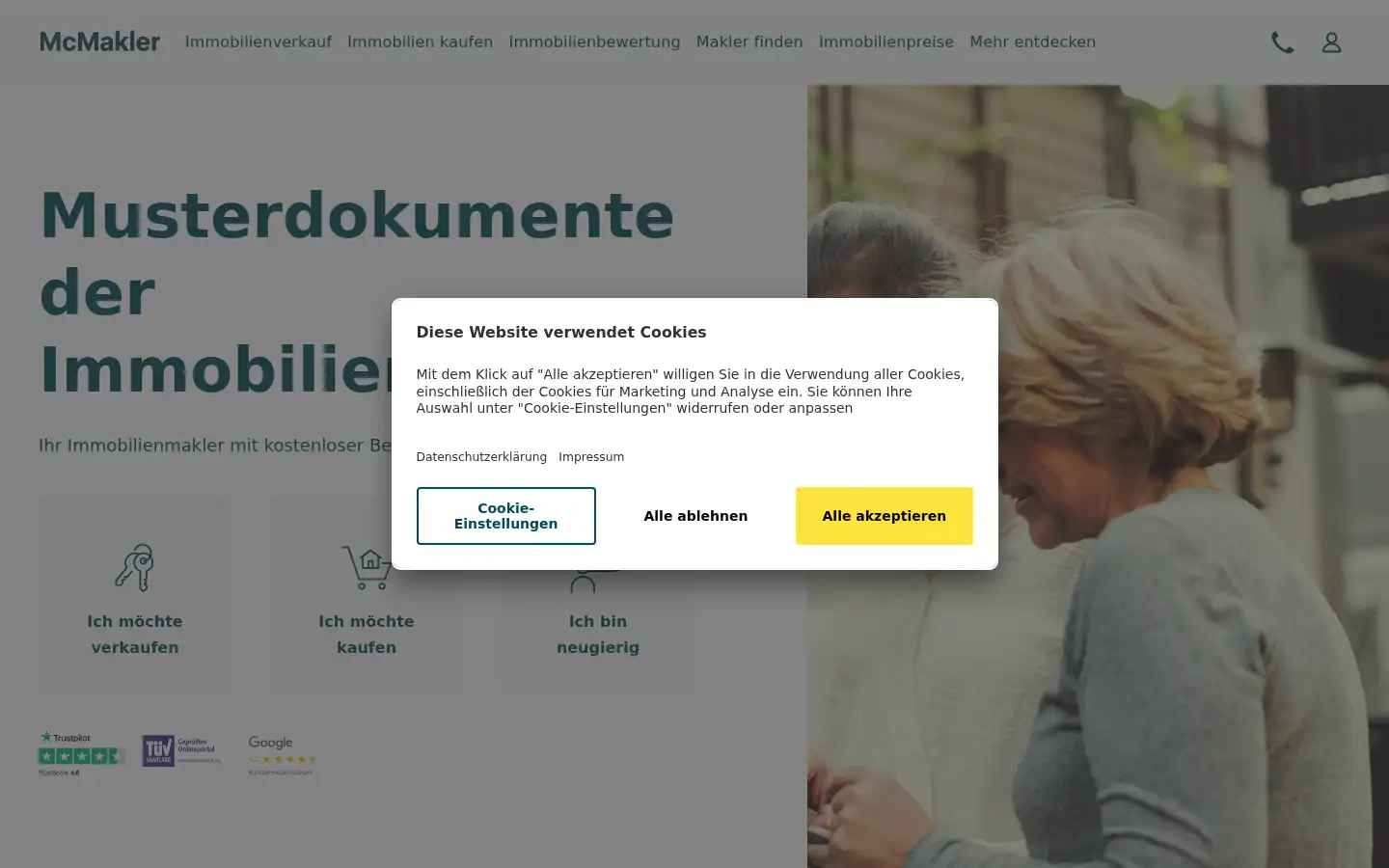 Screenshot of mcmakler.de