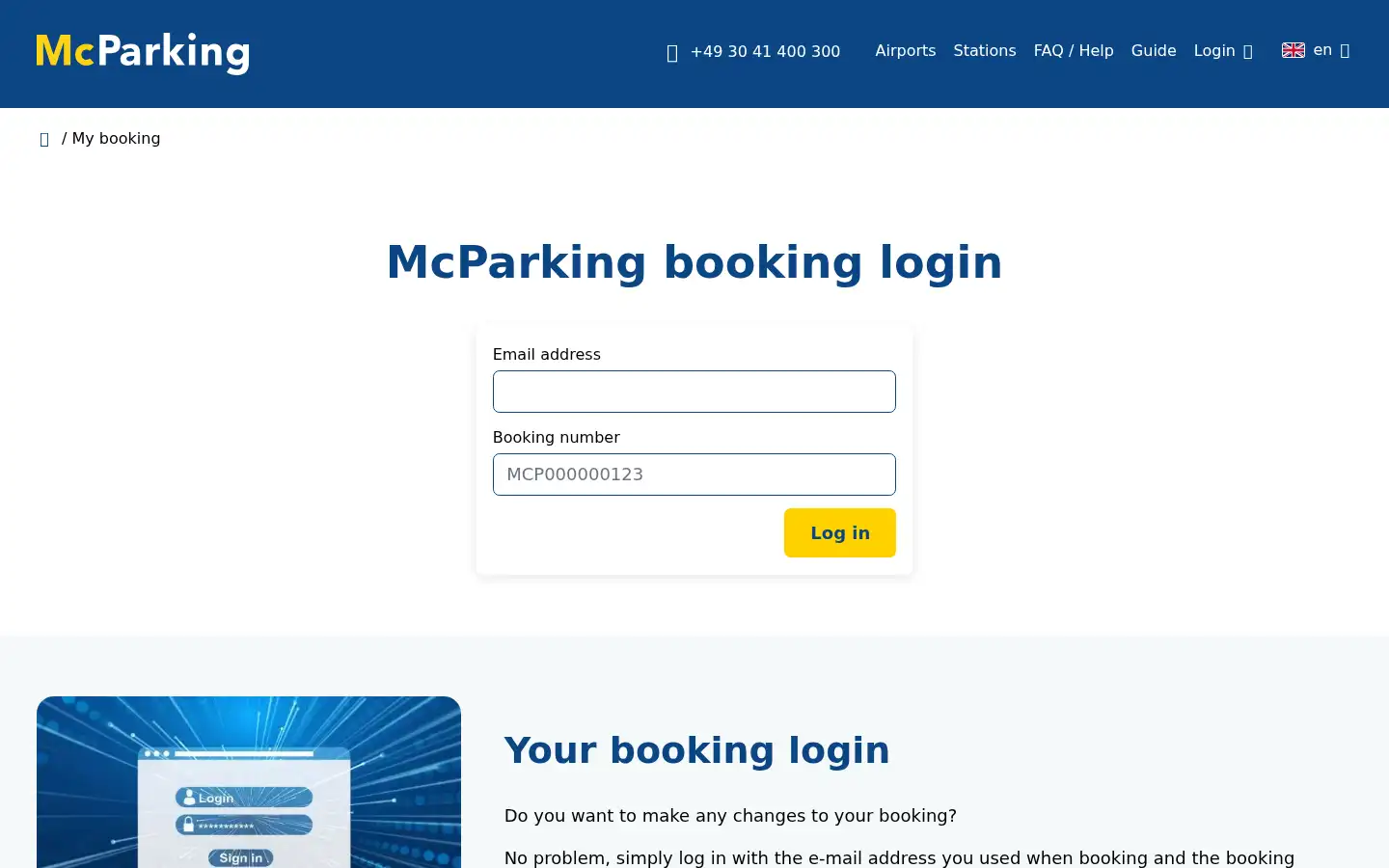Screenshot of mcparking.de