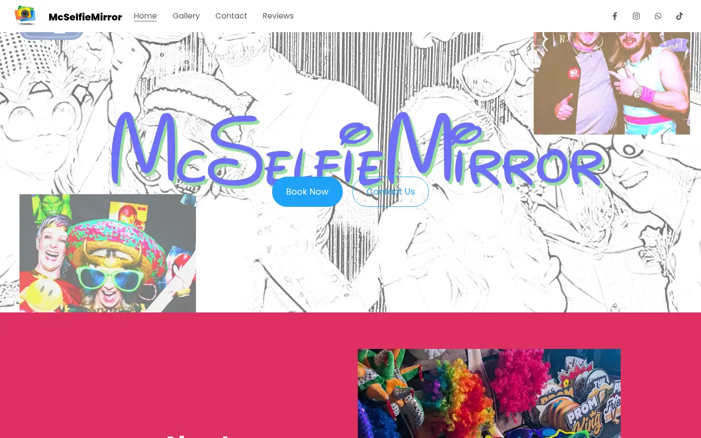 Screenshot of mcselfiemirror.co.uk