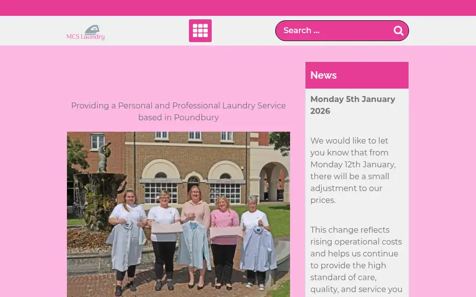 Screenshot of mcslaundry.co.uk