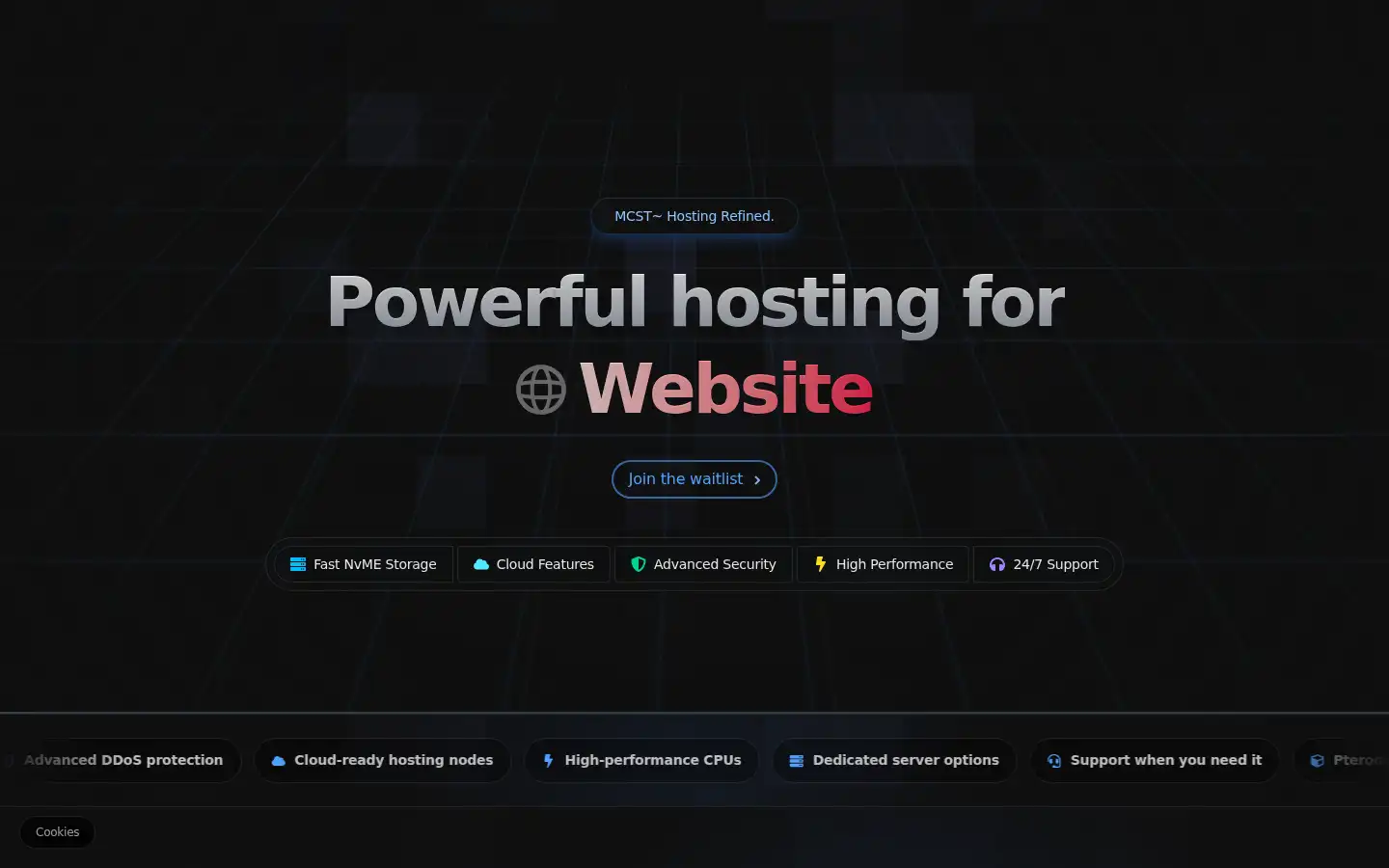 Screenshot of mcst.io