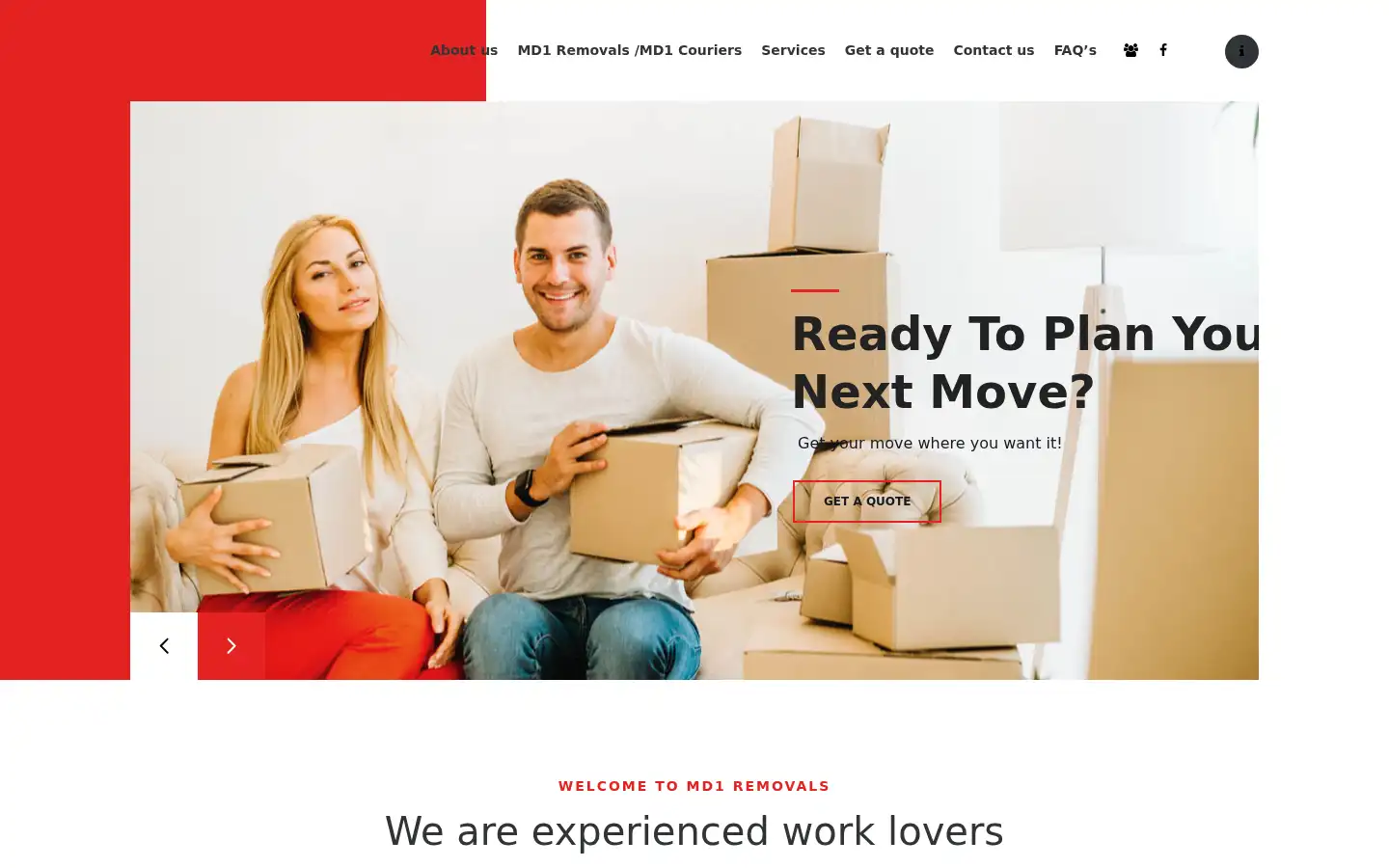 Screenshot of md1removals.co.uk