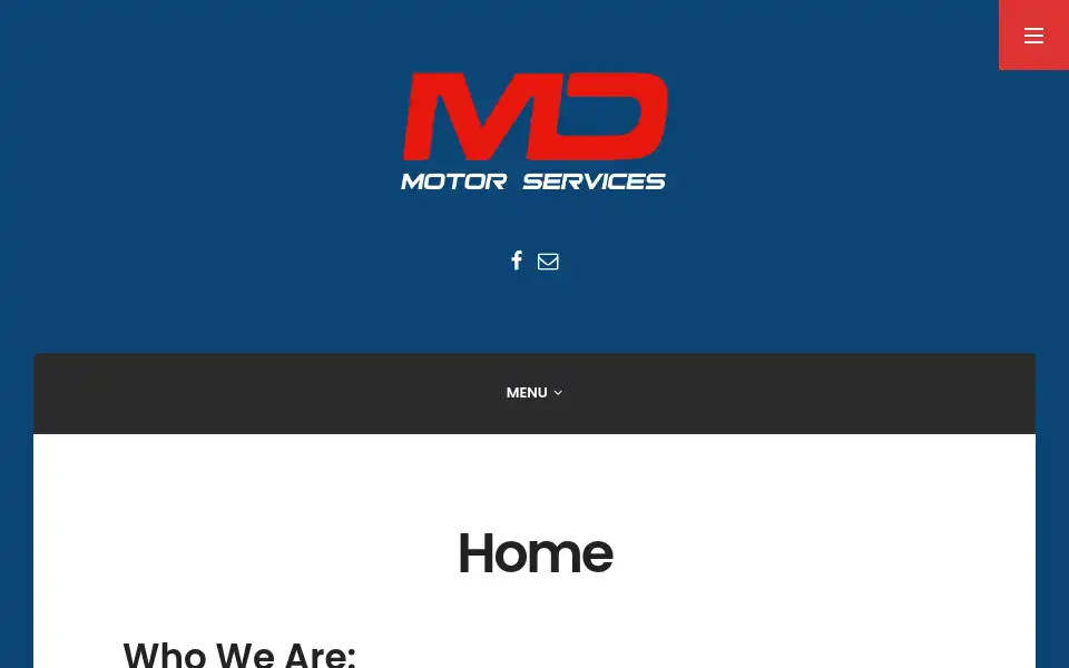 Screenshot of mdmotorservices.ie